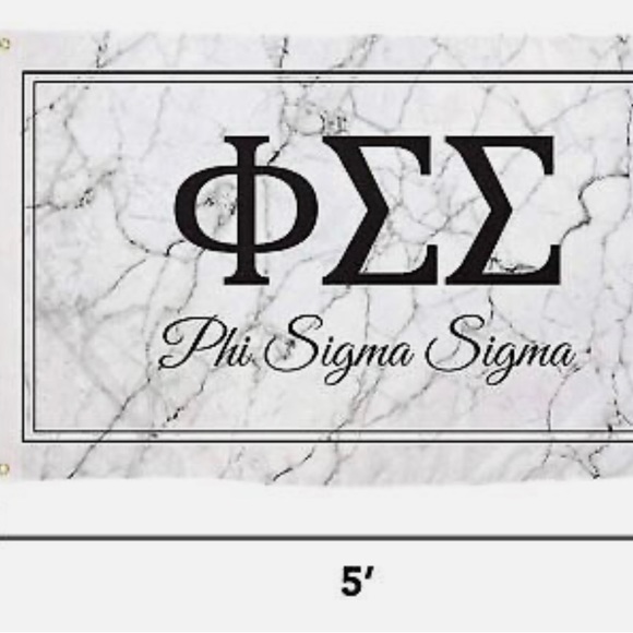 Large marble phi sigma sigma sorority flag - Picture 2 of 2